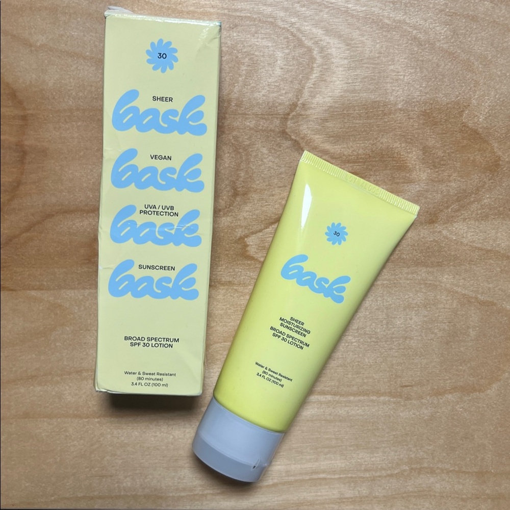 ✨NEW, UNOPENED Bask Sheer Sunscreen Lotion SPF 30✨